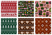 Christmas Knitted Digital Paper, a Texture Illustration by Dream Creation (Thumbnail 2 of 4)