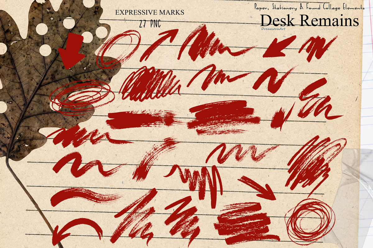 Desk Remains: Paper Collage Elements, an Object Graphic by DreamoraArt (Photo 11 of 11)