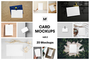 Stationery Paper Card Mockups Vol.01