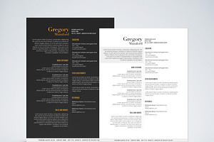 Noir And Blanc CV DOC PSD