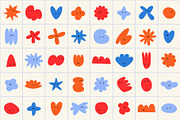 Emotions & Shapes 40 Vector Elements, an Object Graphic by line & plane (Thumbnail 3 of 9)