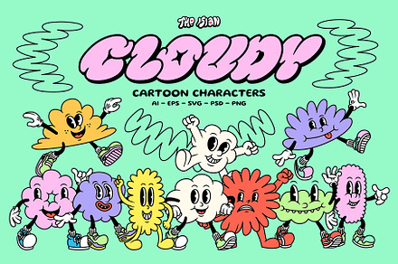 Cloudy Cartoon Characters