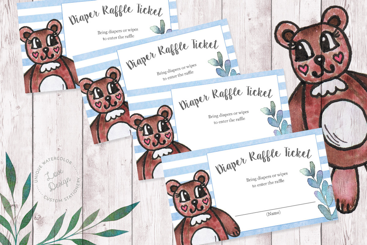 Watercolor Teddy Bear Baby Shower, an Invitation Template by Love Design (Photo 4 of 5)