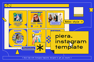 Piera Post & Story Template, a Social Media Template by Creatchees.std