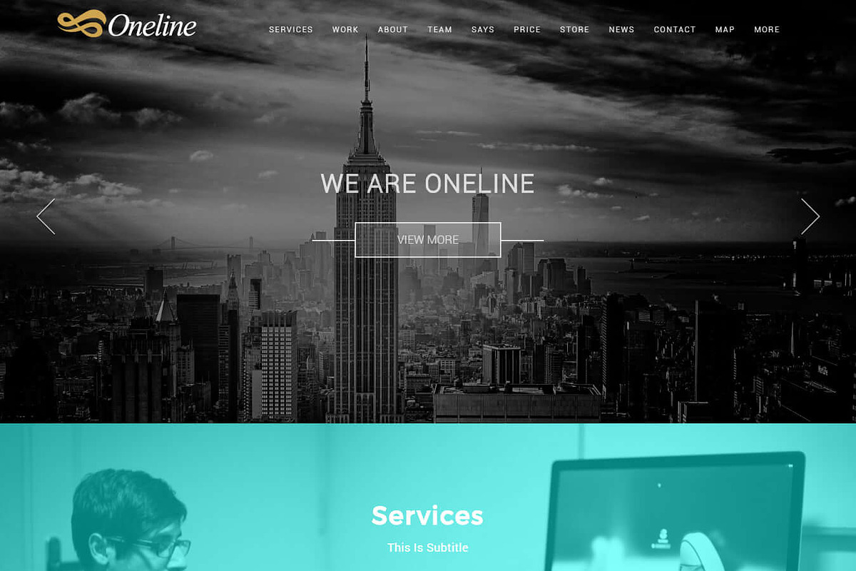 Oneline-Multipurpose WordPress Theme, a WordPress Template by ThemeHunk (Photo 5 of 7)