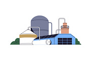 Factories, industry plants set, an Object Illustration by PaperTrident (Thumbnail 8 of 9)