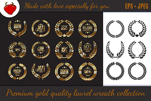 Premium quality laurel wreath set