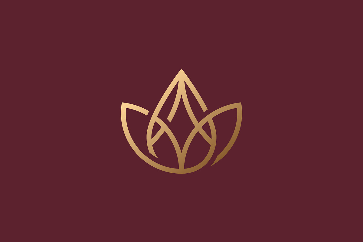 Lotus Icon Logo Gold Nature Beauty, a Branding & Logo Template by Signatoro (Photo 1 of 2)