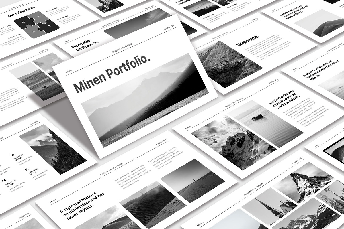 Minen Presentation Template, a Presentation Template by TypeMakers (Photo 1 of 5)