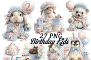 Watercolor Birthday Clipart, Elegant, an Illustration by one-touch (Thumbnail 1 of 3)