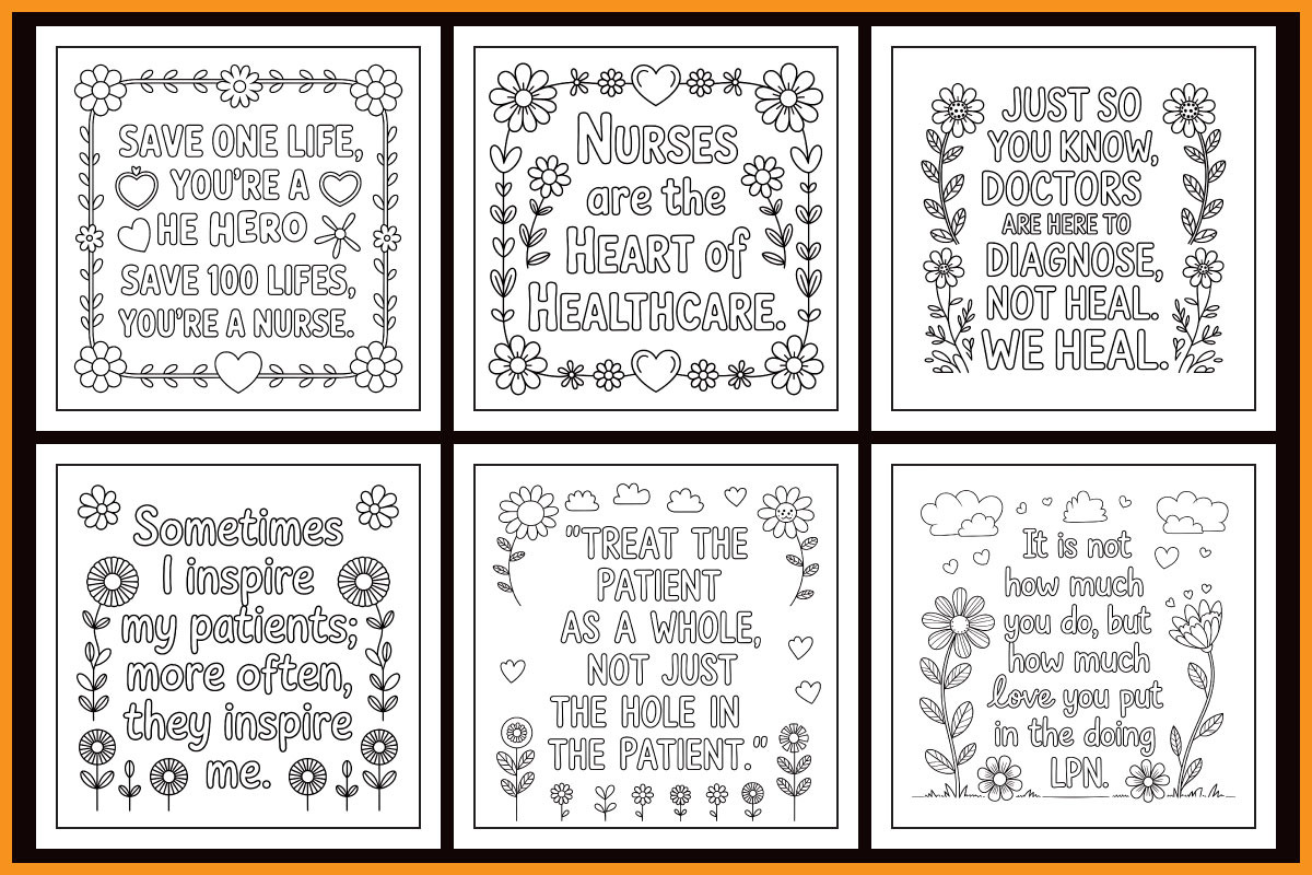 Nurse Quotes Coloring Book, an Object Graphic by protabsorkar11 (Photo 4 of 4)