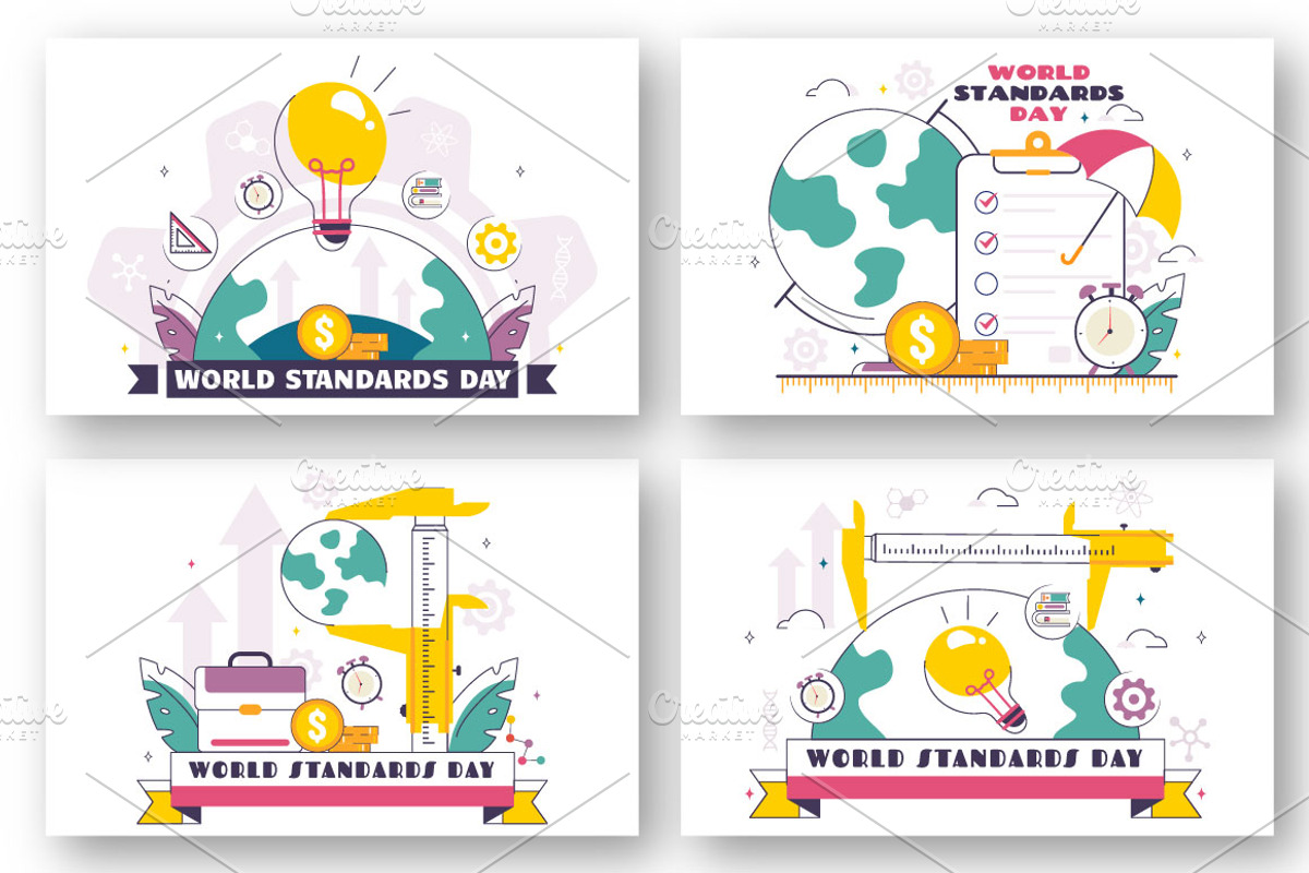 10 World Standards Day Illustration, a Finance Illustration by denayunebgt (Photo 3 of 4)