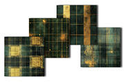 Green and Gold Tartan Patterns, an Illustration by OK Design (Thumbnail 3 of 3)