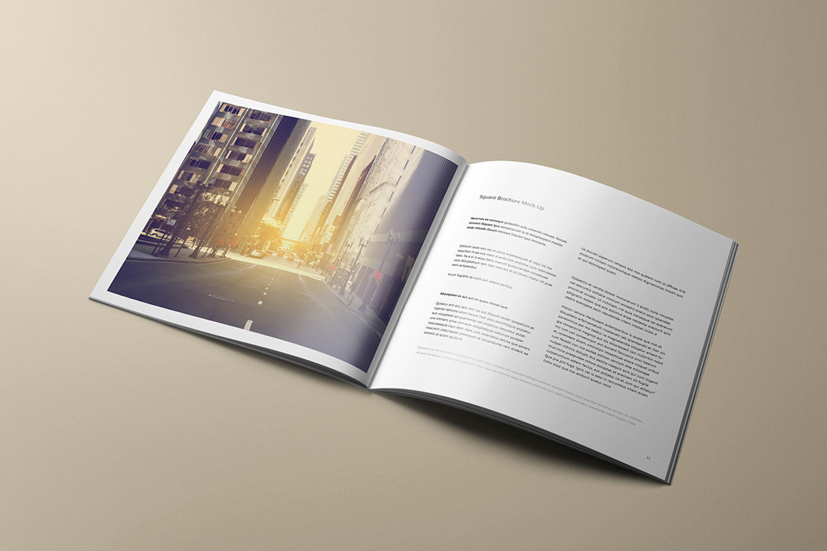 Square Brochure Mock-Up, a Print Template by Mockup Cloud (Photo 1 of 5)