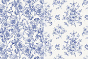 Toile Floral Seamless Patterns Set, a Pattern Graphic by ON_lineart_store (Thumbnail 7 of 10)