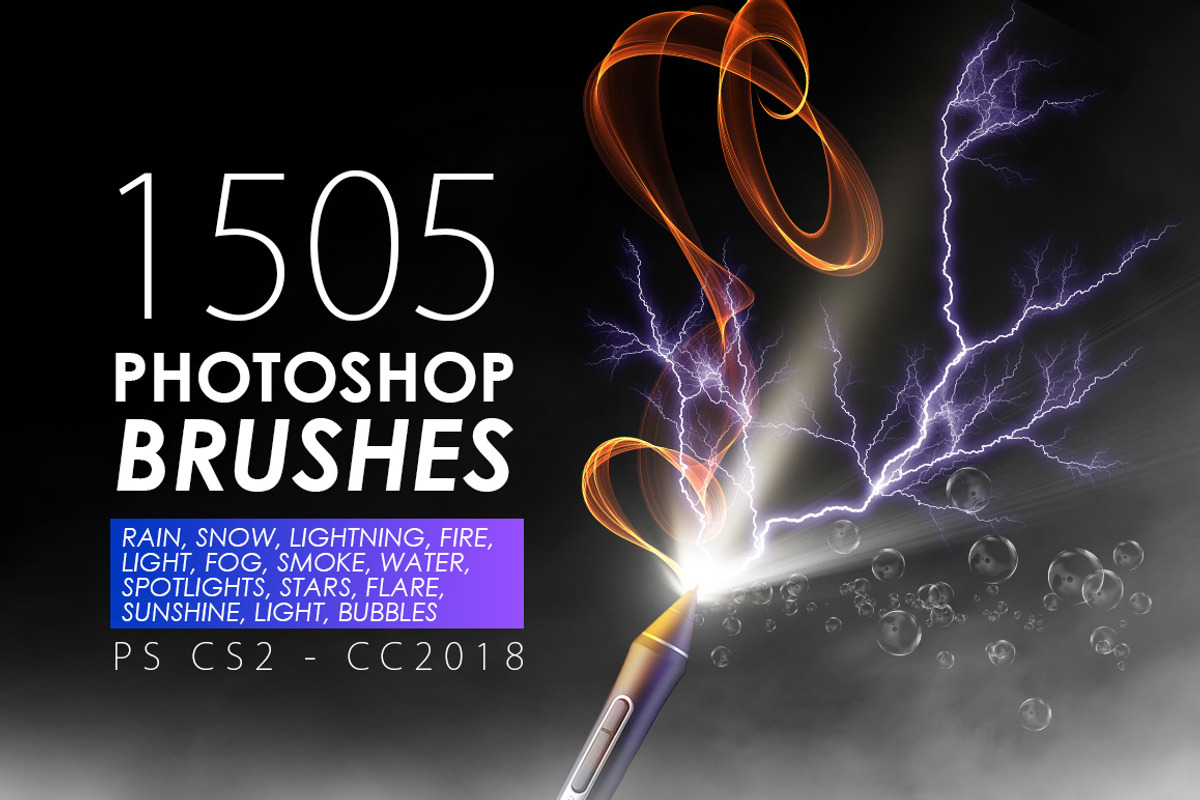 SALE! 1505 VFX Photoshop Brushes, a Brush Add-On by ArtistMef (Photo 1 of 27)