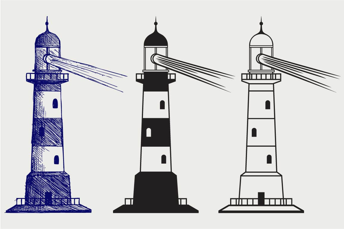 Lighthouses SVG, an Outline Icon by LineworkStock