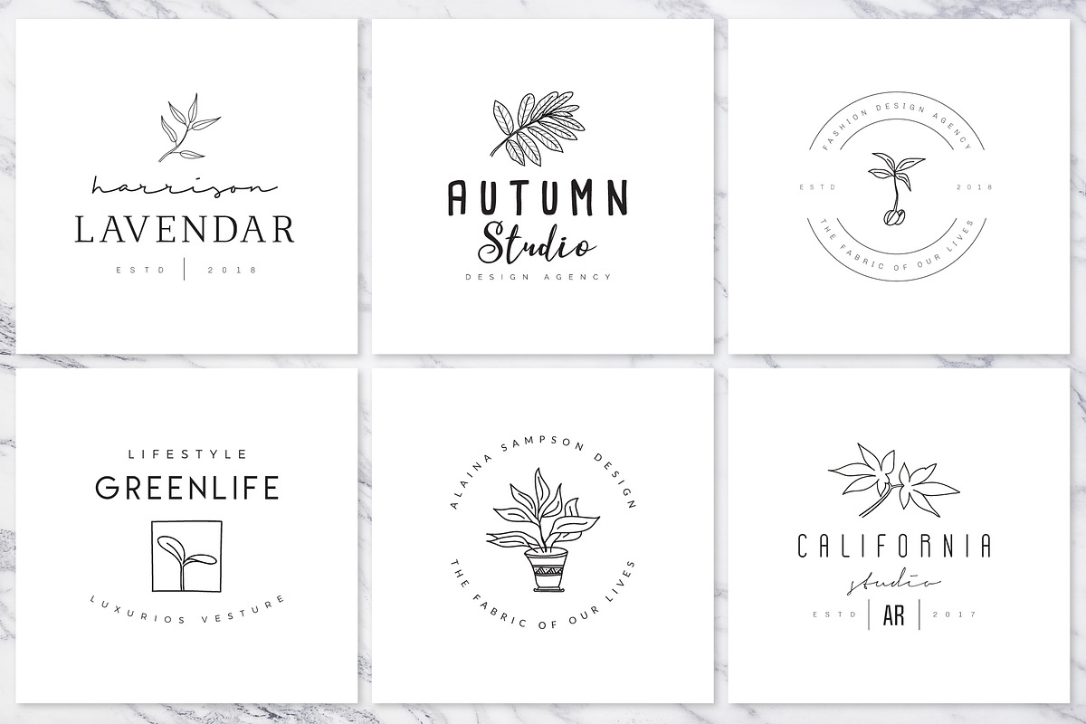200 Hand Drawn Feminine Logo Bundle, a Branding & Logo Template by XpertgraphicD (Photo 9 of 61)