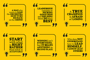 Nine motivational quotes. Set 44/55