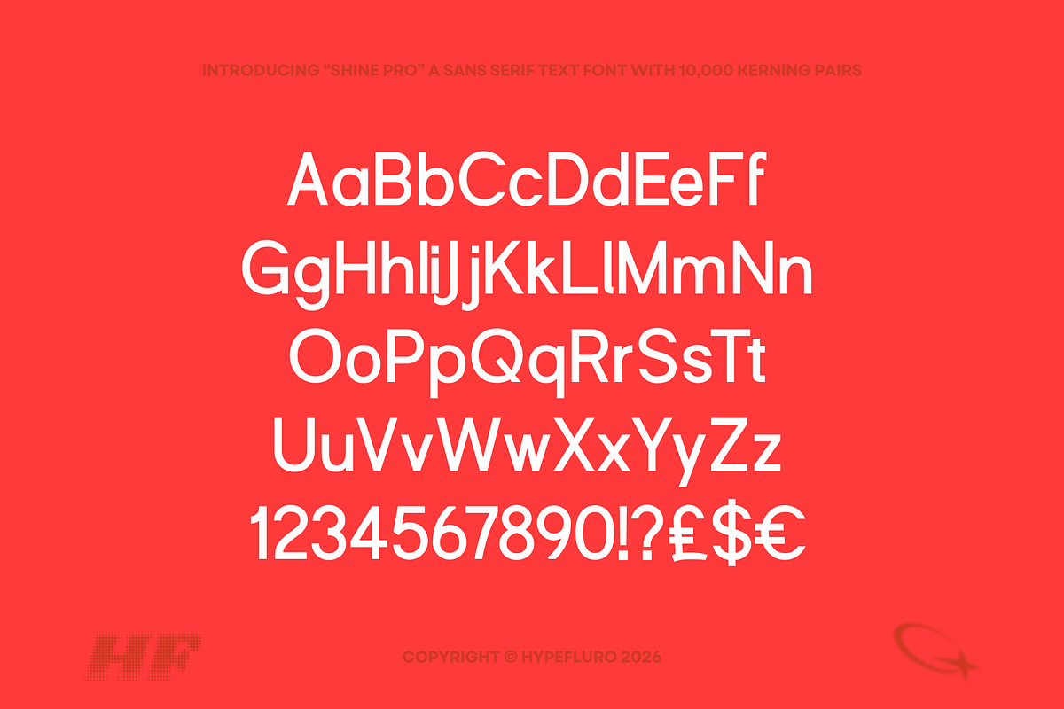 Shine Pro - 4 Text Sans-Serif Fonts, a Sans Serif Font by HyperFluro (Photo 3 of 12)