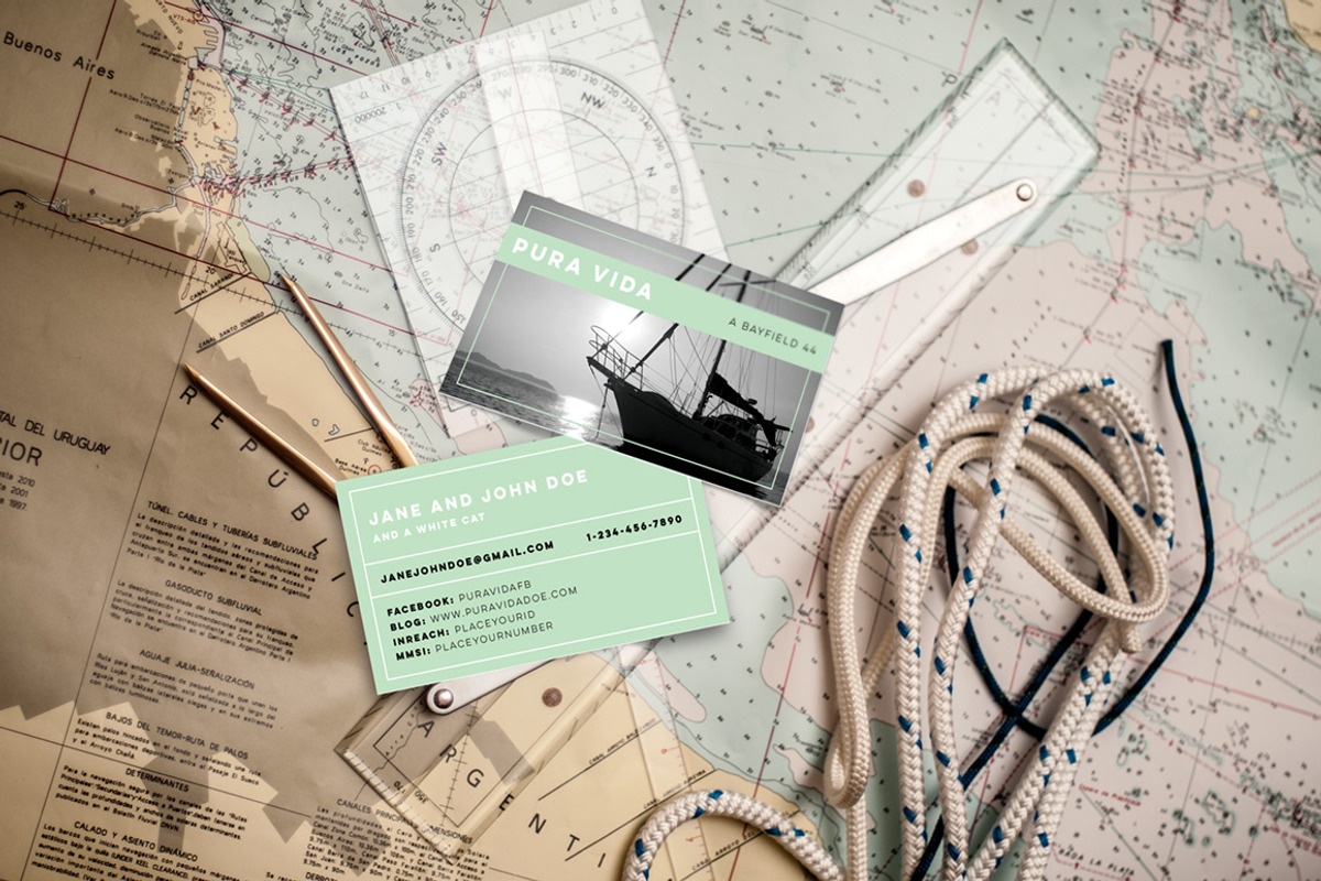 Nautical Business Card Mockups, a Product Mockup by lissius (Photo 5 of 7)