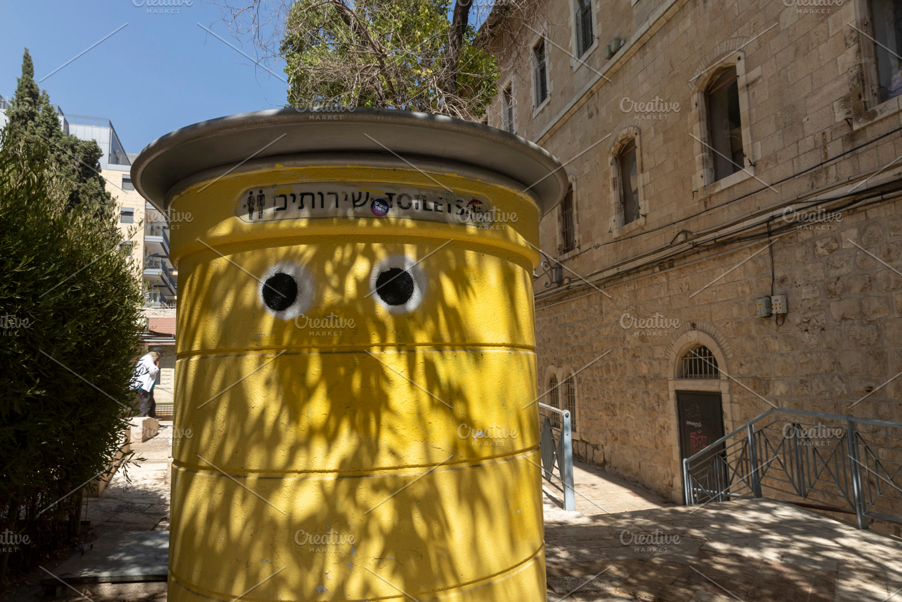 A bright yellow, an Architecture Photo by Imaginarium