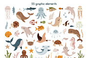 Sea animals collection, an Animal Illustration by JulzaArt (Thumbnail 3 of 10)
