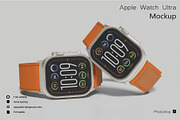 Apple Watch Ultra Mockup, a Wearable Device Mockup by zpackcreative (Thumbnail 1 of 5)