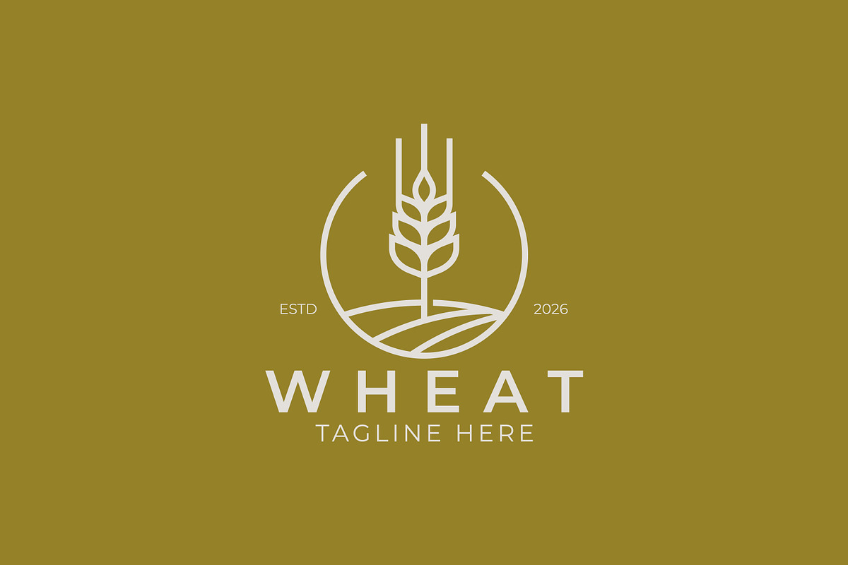 Wheat Logo Farm Field Grain, a Branding & Logo Template by Signatoro (Photo 3 of 3)
