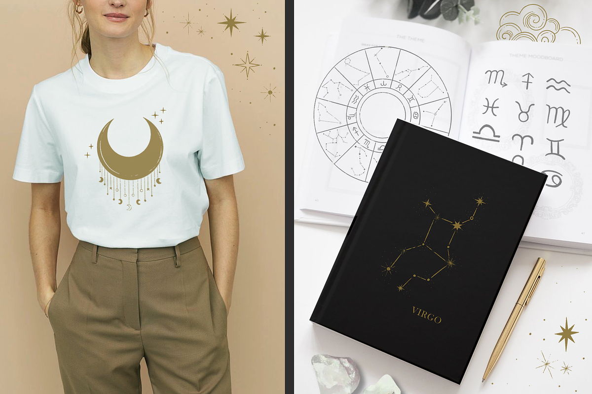 Celestial Soul. Sun Moon Space., a Pattern Graphic by Alena Zaytseva (Photo 15 of 18)