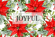 Poinsettia seamless pattern png., a Pattern Graphic by ARTVracovska (Thumbnail 1 of 6)