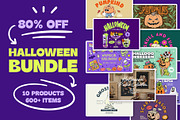 Halloween Bundle 80% OFF, an Illustration by Alina Sh (Thumbnail 1 of 13)