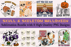Skull & Skeleton Halloween Bundle, a Graphic by Pet Cave