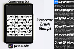 Ribbon Bows Set 5 Procreate Brush