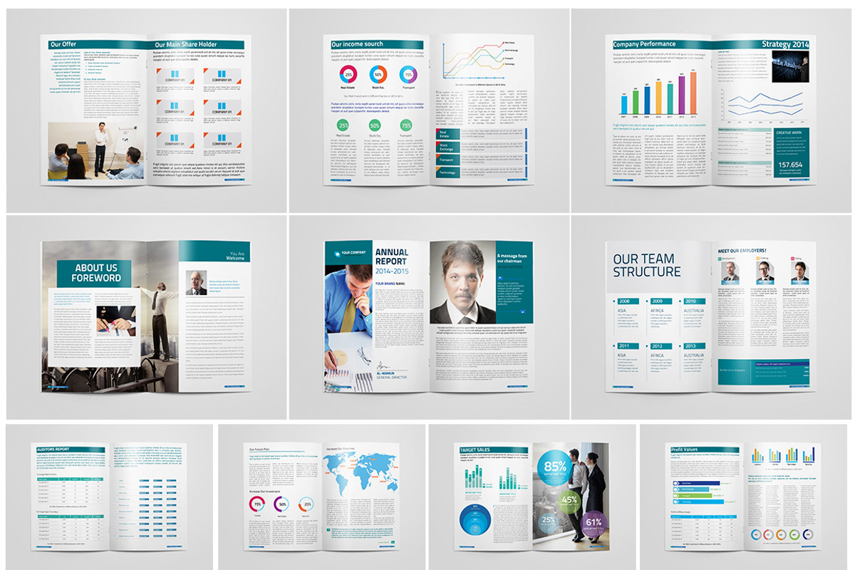 Clean Corporate Annual Report_V6, a Brochure Template by Layout Design (Photo 2 of 5)