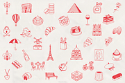 Paris Doodles Line Art, a Decorative Illustration by Blumensdiary (Thumbnail 5 of 11)