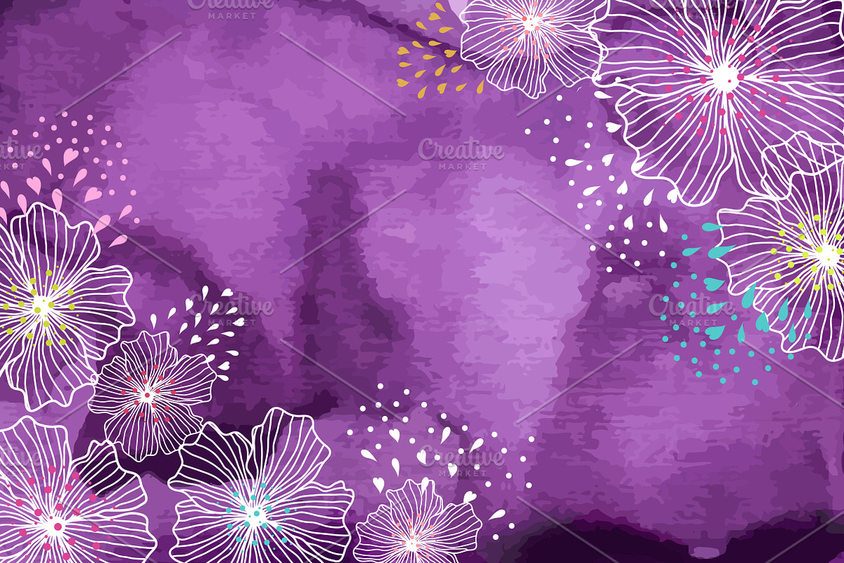 watercolor backgrounds, a Texture Graphic by ykononova (Photo 5 of 6)