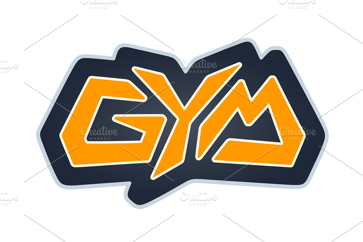 Gym vector lettering, a Branding & Logo Template by Zagach Letters