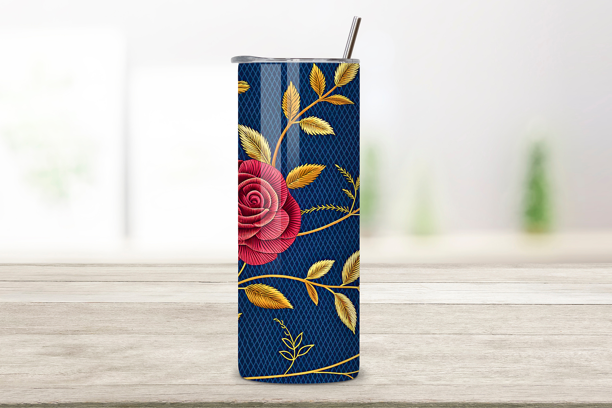 Tapestry Rose Seamless Tumbler Wrap, a Pattern Graphic by FloridPrintables (Photo 3 of 3)