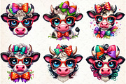 Funny Cow clipart, an Illustration by Libby Wishes (Thumbnail 2 of 6)