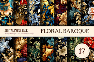Floral Patterns 17. Baroque., a Texture Illustration by KENO Mascots