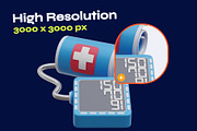 Medical Checkup 3D Icon Pack, an Environmental 3D Model by orenjidesign (Thumbnail 4 of 8)