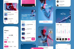 Be Fit - Fitness App UI Kit Template