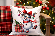Funny Christmas snowman, a Seasonal Illustration by AnetArtStore (Thumbnail 7 of 7)