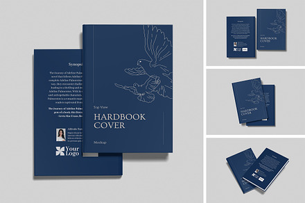 Hard Cover Book Mockup, an Advertising Mockup by HanaSaka_Studio