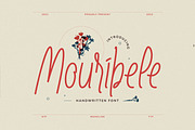 Mouribele Elegant Handwritten Font, a Handwritten Font by infernostudio3 (Thumbnail 1 of 11)