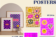Retro groovy posters - wall art, an Illustration by Sofico (Thumbnail 8 of 13)