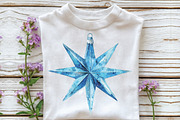 Watercolor Silver Blue Christmas, an Illustration by CraftArtStudio (Thumbnail 5 of 6)
