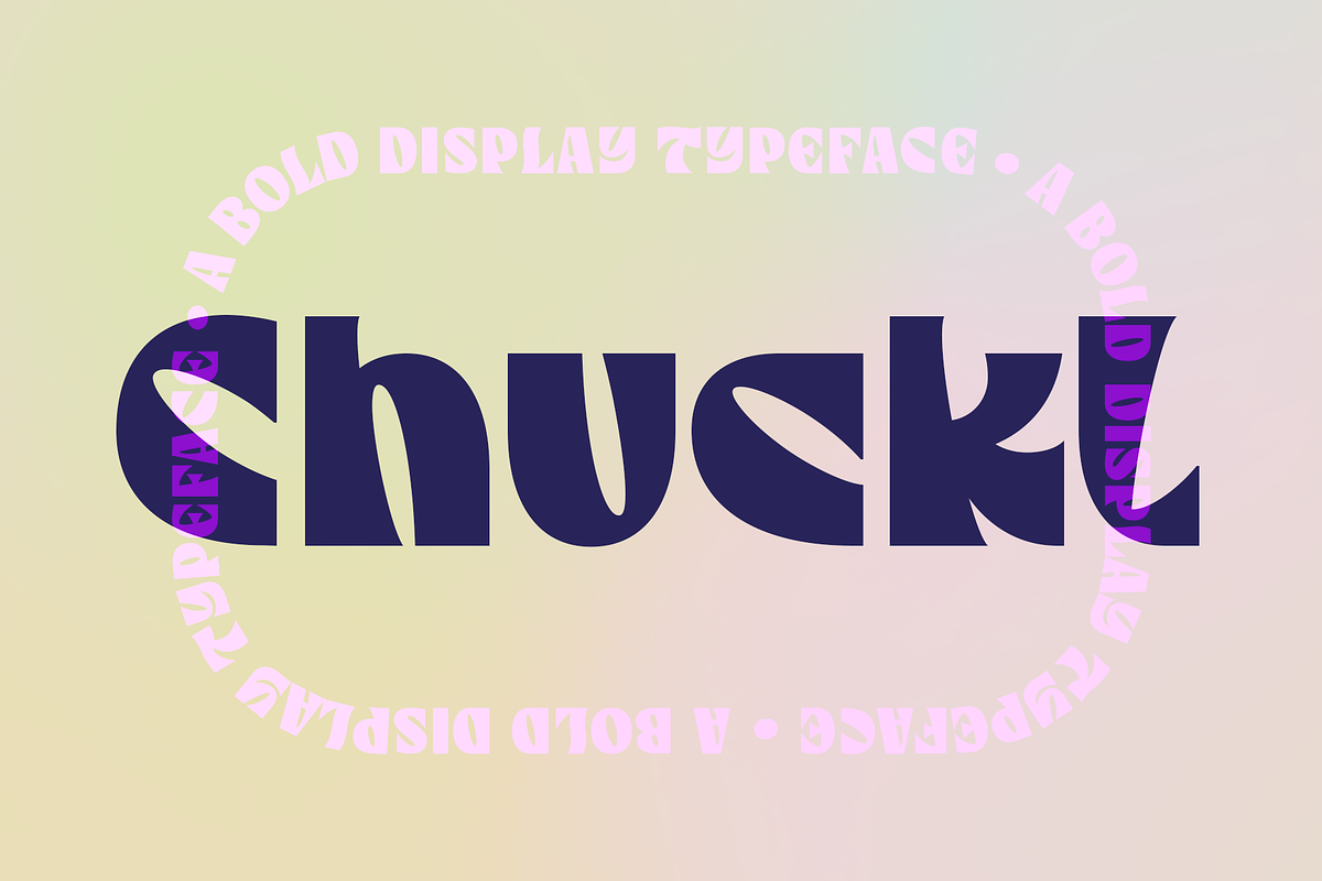 Chuckl | A Bold Display Typeface, a Sans Serif Font by Ayca Atalay (Photo 1 of 6)