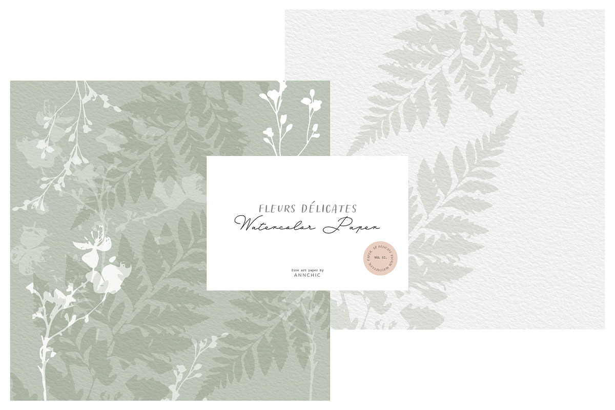Watercolor floral paper collection, a Texture Graphic by Anna Sokol (Photo 8 of 9)